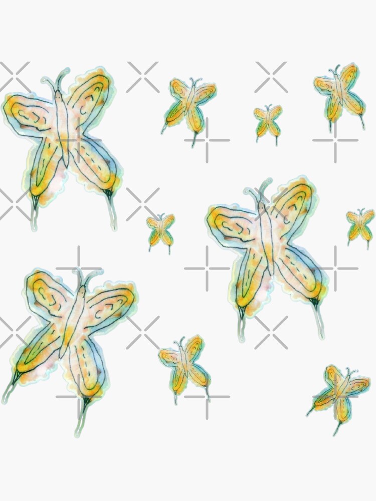 Watercolor Mint Green Butterflies Sticker Pack Sticker By Ylavine rb watercolor-mint-green-butterflies-sticker-pack-sticker-by-ylavine-rb
