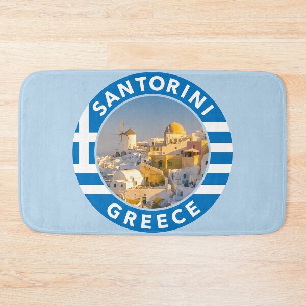 Item preview, Santorini, Greece Round Emblem designed and sold by travelwitheric.