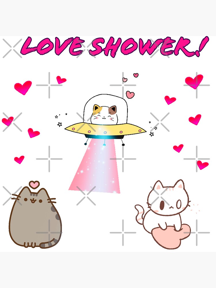 "Love Shower Cat Sticker Pack " Sticker by christinalynn Redbubble