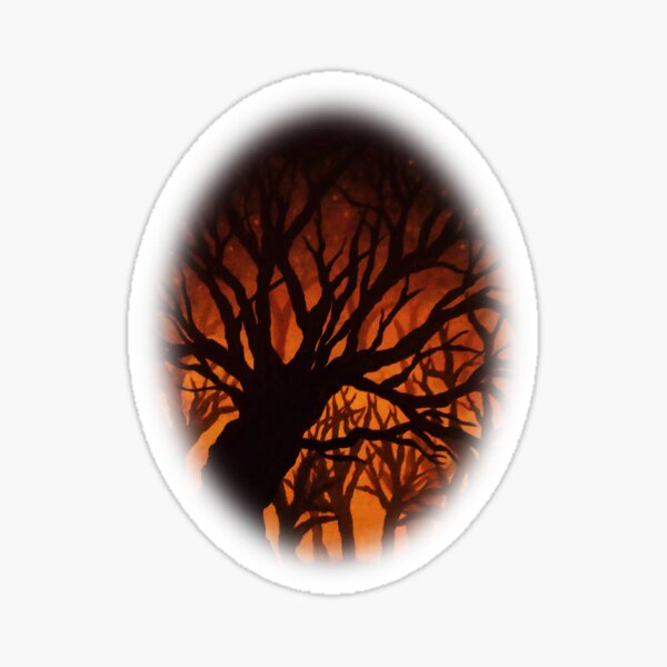 Firelit Forest Sticker