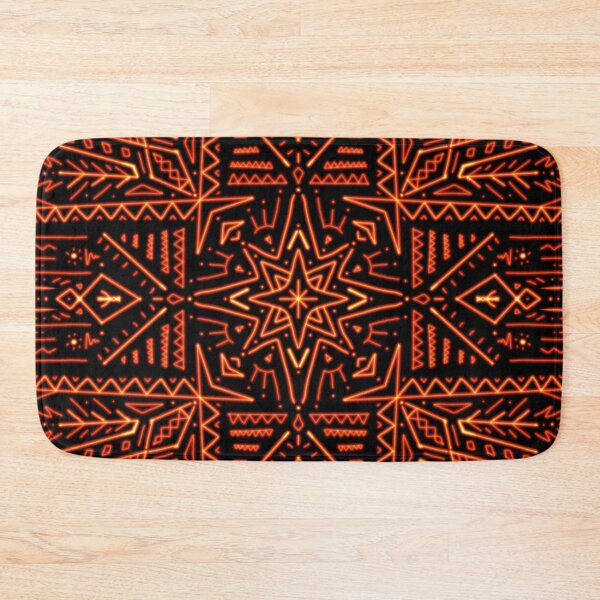 Item preview, Orange Red Star Mandala designed and sold by BeetleAndFern.