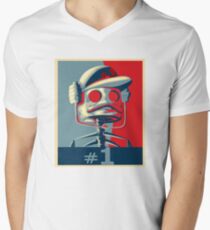 Er war die Nummer eins! T-Shirt mit V-Ausschnitt für Männer