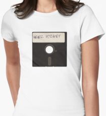 Never Forget Computer Floppy Disks Women's Fitted T-Shirt