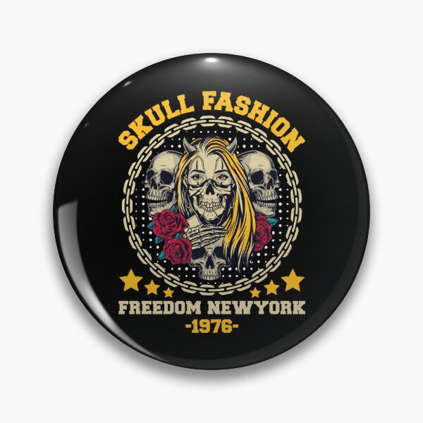 Item preview, Skull Fashion Freedom Newyork 1976 designed and sold by Joxxio.