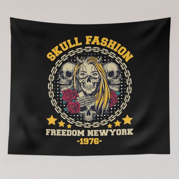 Item preview, Skull Fashion Freedom Newyork 1976 designed and sold by Joxxio.