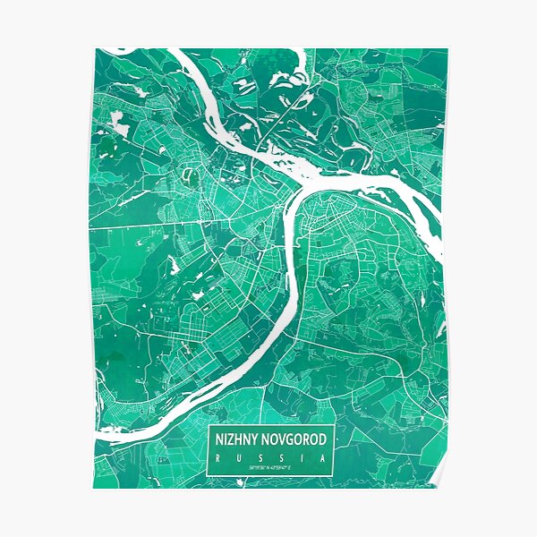 Nizhny Novgorod City Map Of Russia Watercolor Poster For Sale By   Poster,504x498,f8f8f8 Pad,600x600,f8f8f8 