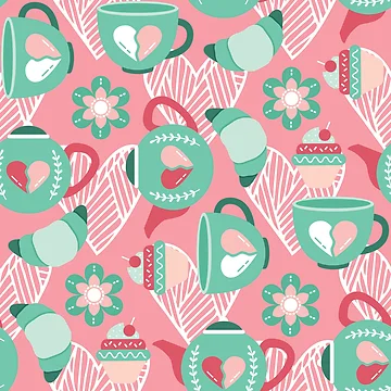 Artwork thumbnail, Cute Valentine Day Pattern by PatternTale