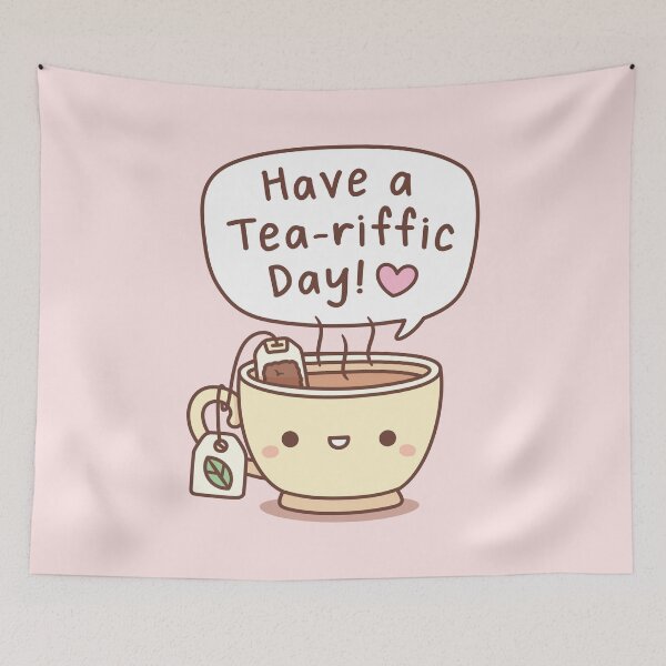 Item preview, Cute Teacup Have A Tea-riffic Day Tea Pun Greeting designed and sold by rustydoodle.