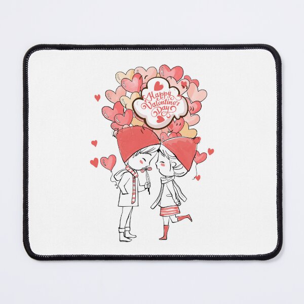 Item preview, Happy Valentine's Day Red Glitters Heart Decor Cute Couple designed and sold by Capiral Bucketlist.