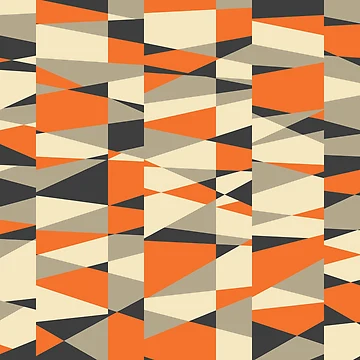 Artwork thumbnail, Retrotaidetta, Mid-Mod Scattered Color Block Retro Geometric Pattern  by BesanoStyle