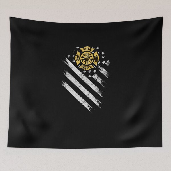 Item preview, American firefighter department flag  designed and sold by aryagiri.