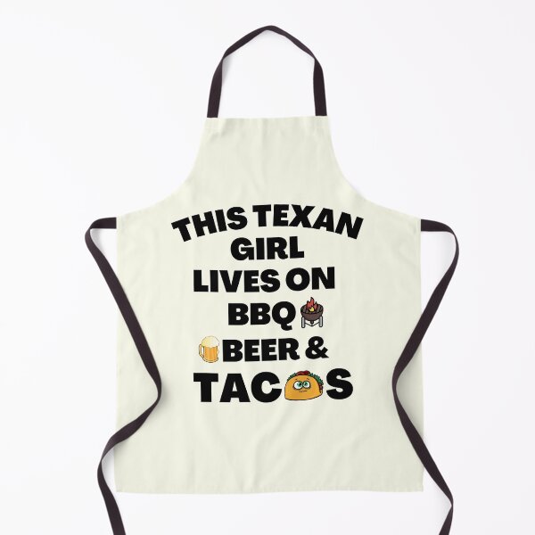 Item preview, This Texan Girl Lives On BBQ, Beer And Tacos - Funny Girl Quotes | Funny Food Sayings designed and sold by Delandor.