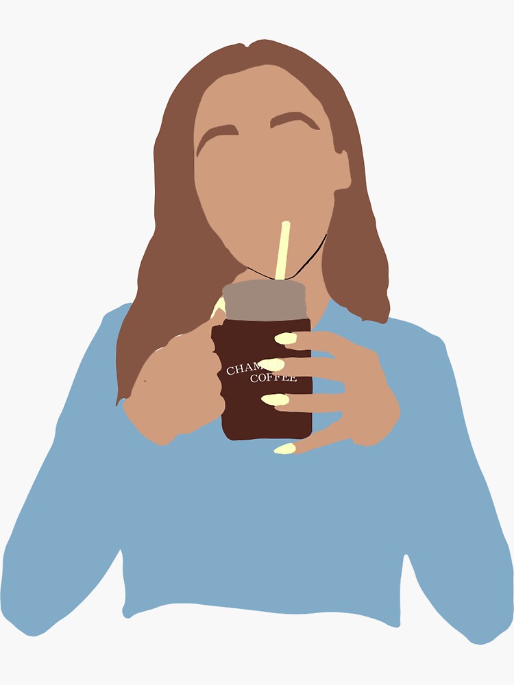 Emma chamberlain coffee trending sticker Sticker | Coffee Mug