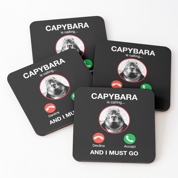 Item preview, Capybara Is Calling And I Must Go Funny Capybara Phone  designed and sold by alenaz.