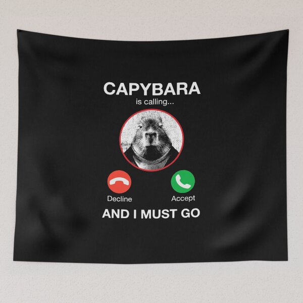 Item preview, Capybara Is Calling And I Must Go Funny Capybara Phone  designed and sold by alenaz.