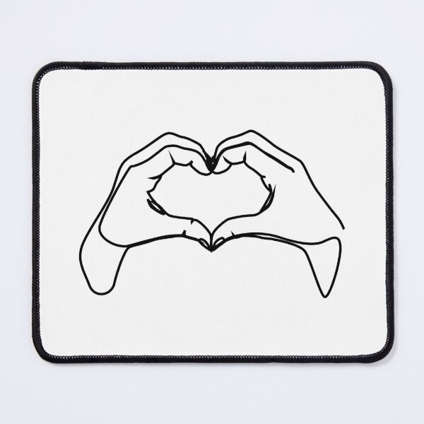 Item preview, Hand heart line art drawing designed and sold by LineArtDrawing.