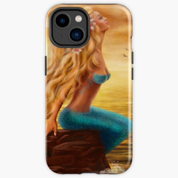 Mermaid at sunset in the sea iPhone Tough Case