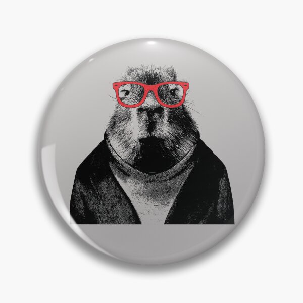 Item preview, Funny Capybara Portrait Red Glasses Cute Rodent  designed and sold by alenaz.