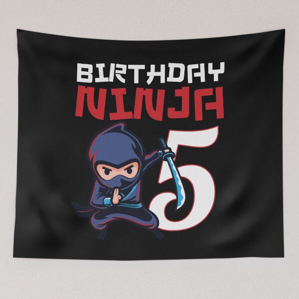 Item preview, Kids 5th Birthday Ninja I'm 5 Years old Shirt designed and sold by PuPPuB.