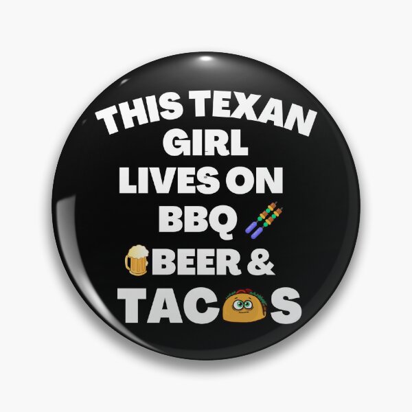 Item preview, This Texan Girl Lives On BBQ, Beer And Tacos - Funny Food Quotes | Funny Girl Sayings designed and sold by Delandor.