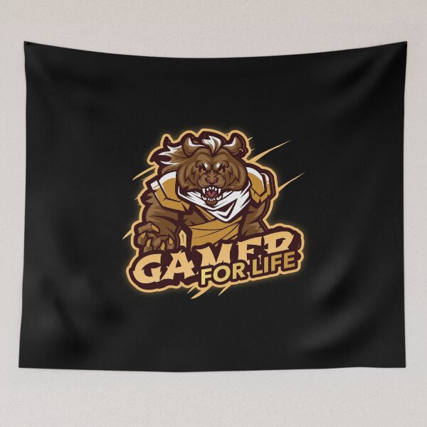Item preview, Gamer for Life with Humanoid Animal Warrior designed and sold by PRIVARSHU.