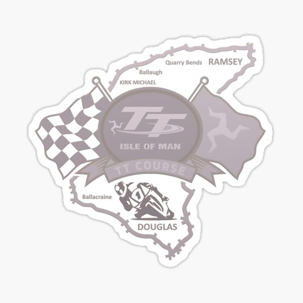 ISLE OF MAN TT Fans Motorcycle Car Wheel Centre Stickers Decals 4 off 50mm 