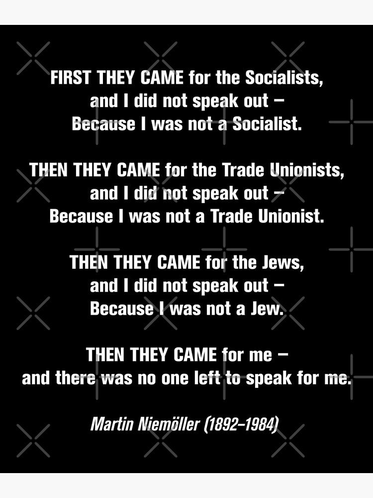 First they came for... by f22design