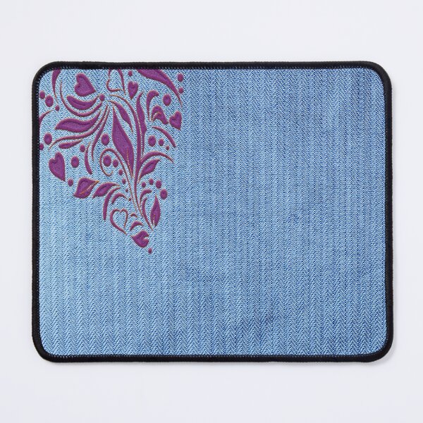 Item preview, Jeans Texture Embroider with Heart Shape designed and sold by DigitalNobleman.