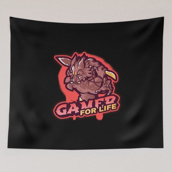 Item preview, Gamer for Life with Fierce Anthropomorphic Wolf designed and sold by PRIVARSHU.