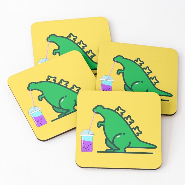 Item preview, Green Boba Dino with matcha boba designed and sold by ABHI-ART.