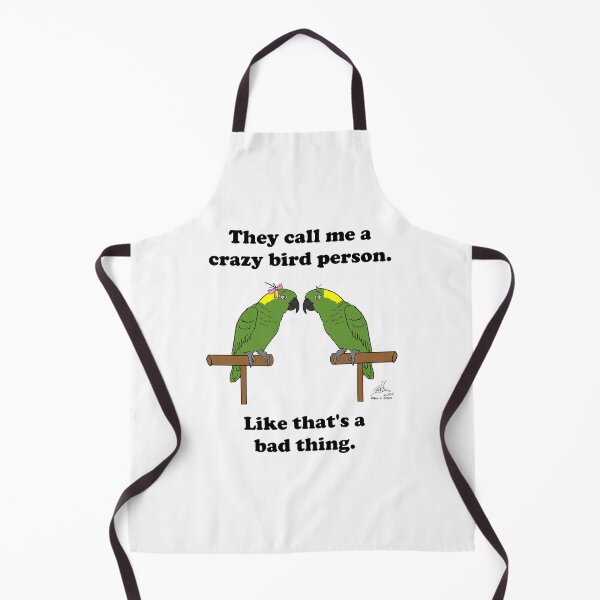 Item preview, Crazy Bird person with Yellow-naped Amazons designed and sold by Laughing Parrot Studio.