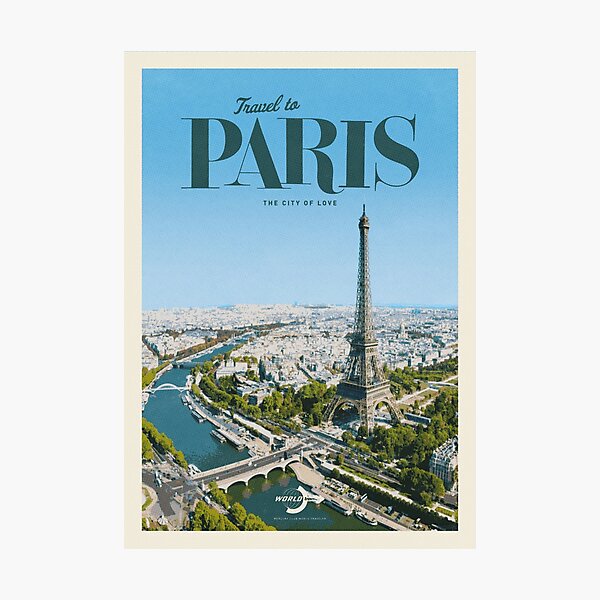 Travel to Paris Photographic Print