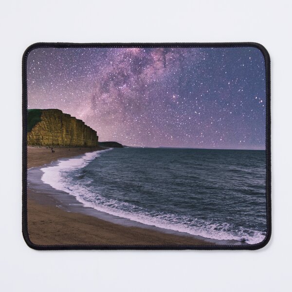 Item preview, West Bay Beach and Cliffs under the milky way  designed and sold by Ann Biddlecombe.