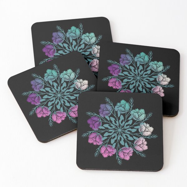Item preview, Mandala de flores en negro designed and sold by FirstwaterRuby.