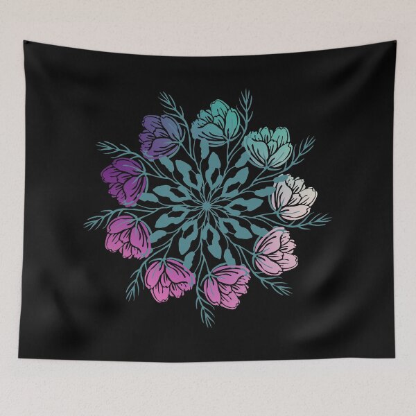 Item preview, Flower Mandala in Black designed and sold by FirstwaterRuby.
