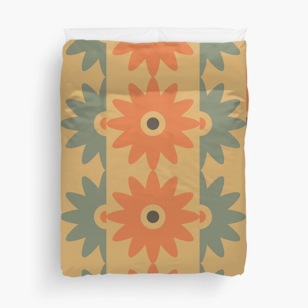Item preview, Blomma, Bold Vintage 60s Flower Pattern in Retro Color Style designed and sold by BesanoStyle.