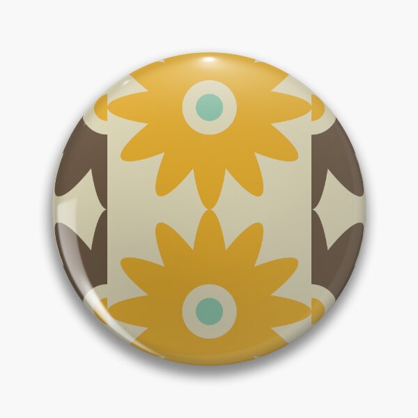 Item preview, Blomma, Bold Vintage 60s Flower Pattern in Retro Color Style designed and sold by BesanoStyle.
