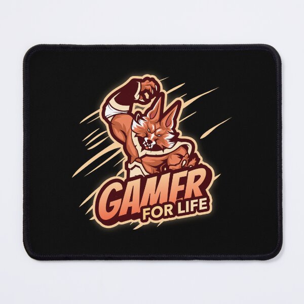 Item preview, Gamer for Life con el zorro Fennec antropomórfico designed and sold by PRIVARSHU.