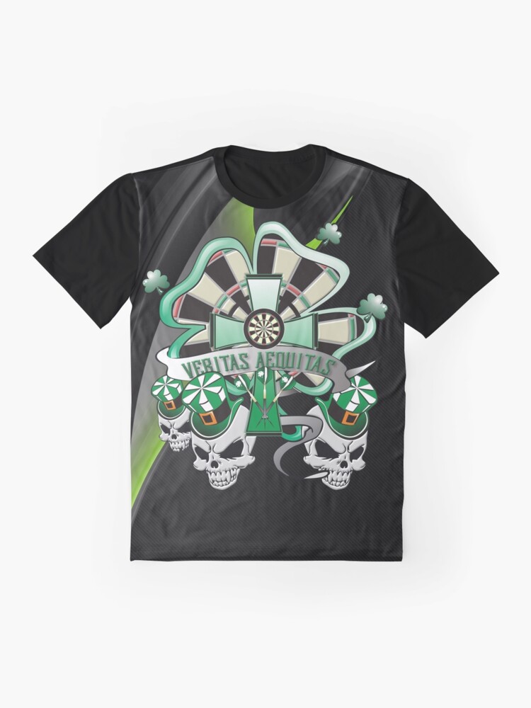 Alternate view of Veritas Aequitas Darts Shirt Graphic T-Shirt