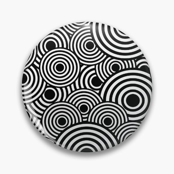 Item preview, monochrome pop art circle pattern designed and sold by pauloneill-art.