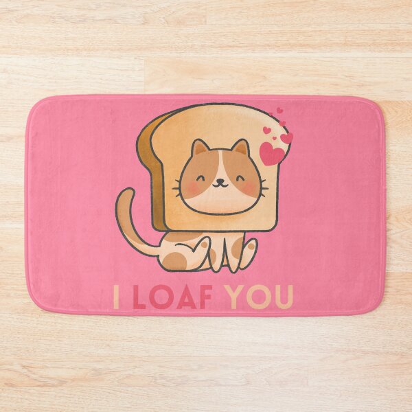 Item preview, I Loaf You Cute Cat with Bread  designed and sold by quinellie.