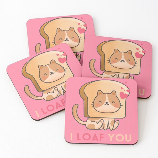 Item preview, I Loaf You Cute Cat with Bread  designed and sold by quinellie.