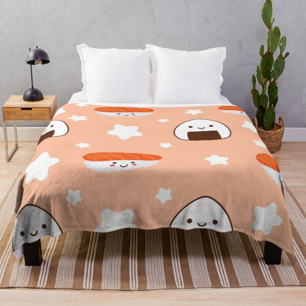 Item preview, Cute Sushi and Onigiri Pattern with Stars designed and sold by quinellie.