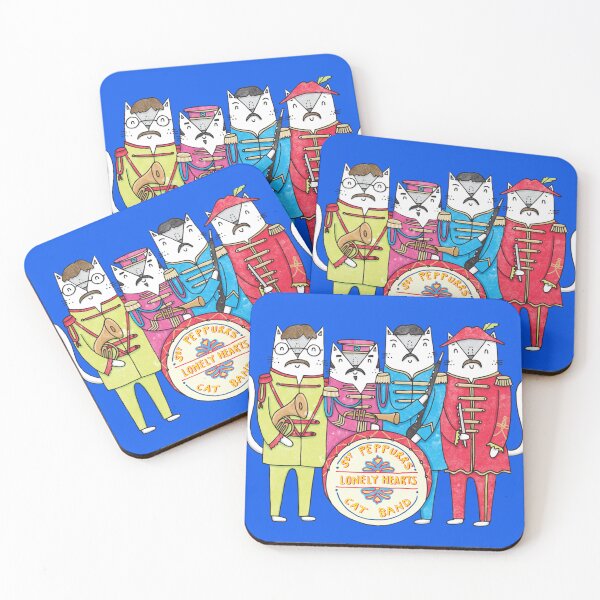 Item preview, SGT Peppurr&x27;s Lonely Hearts Cats Band Sticker designed and sold by MiriamBarela.
