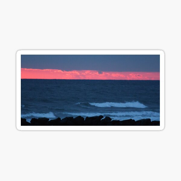Pink Sunset Photograph Sticker