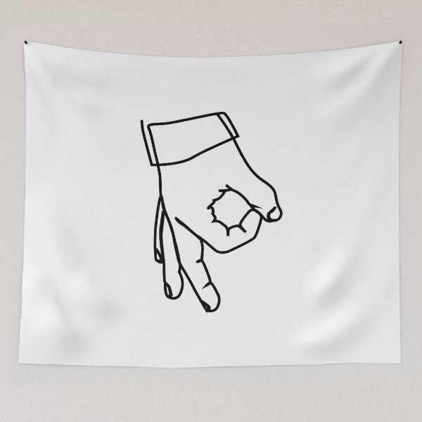 Item preview, The Circle game hand sign hole hand upside down designed and sold by LineArtDrawing.