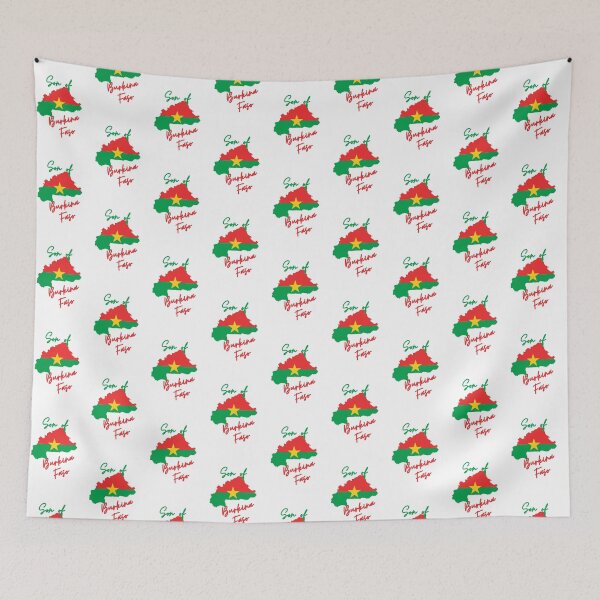 Item preview, Son of Burkina Faso Map Flag designed and sold by NovawayDirect.