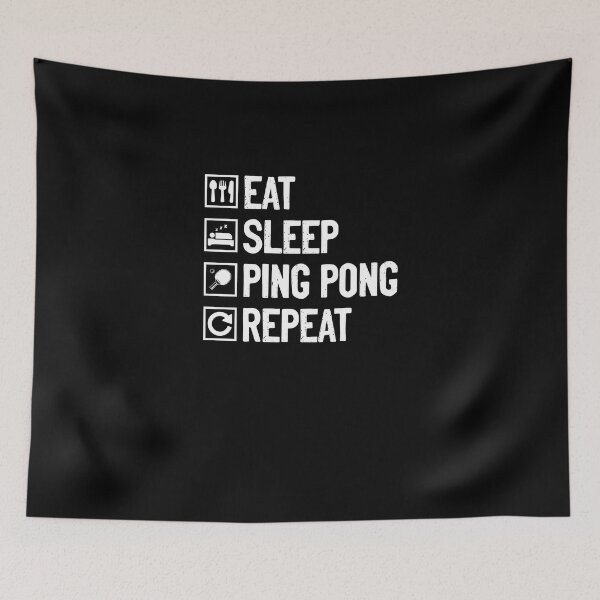 Item preview, Eat Sleep Ping Pong Repeat Funny Table Tennis Player designed and sold by Nessshirts.