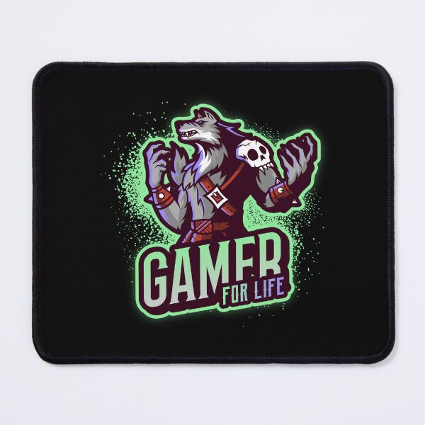 Item preview, Gamer for Life with Anthropomorphic Wolf Warrior designed and sold by PRIVARSHU.