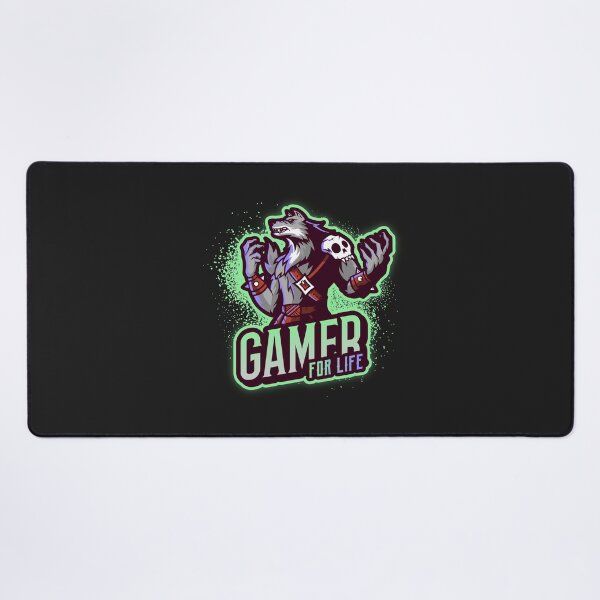 Item preview, Gamer for Life with Anthropomorphic Wolf Warrior designed and sold by PRIVARSHU.